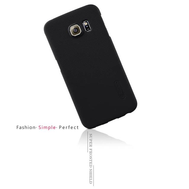كفر موبايل Nillkin Cover Compatible with Samsumg Galaxy S6 Edge Case Super Frosted Shield Hard Phone Cover [ Slim Fit ] - Black - SW1hZ2U6MTIyMjcz