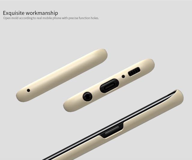 Nillkin Samsung Galaxy S8 Frosted Hard Shield Phone Case Cover with Screen Protector - Gold - Gold