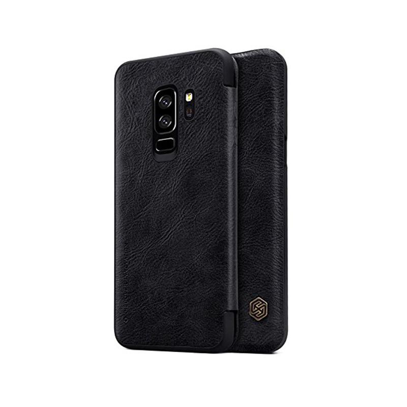 Nillkin Samsung Galaxy S9 Qin Flip Series Leather Case Cover - Black - Black