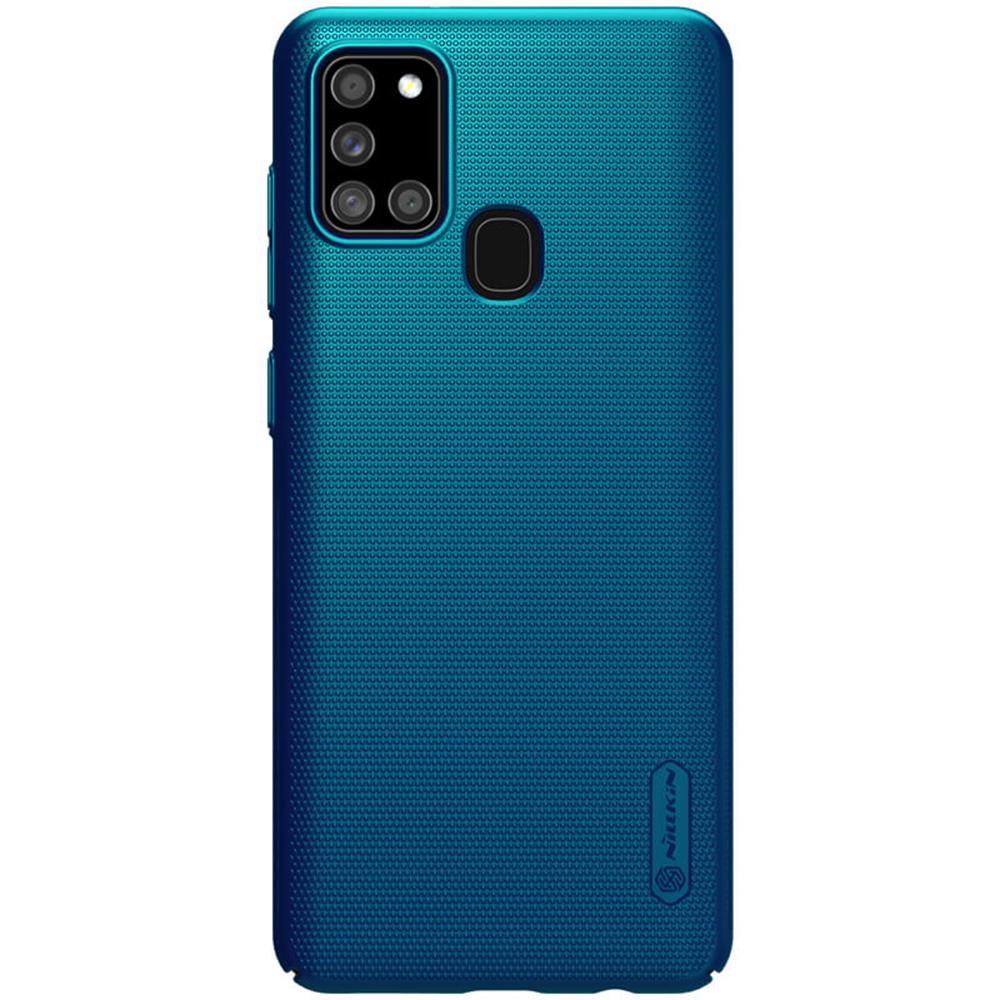 كفر موبايل Nillkin Cover Compatible with Samsung Galaxy A21s Case Super Frosted Shield Hard Phone Cover [ Slim Fit ]  - Blue