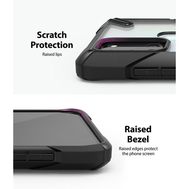 Ringke Cover for Samsung Galaxy A21s Case Hard Fusion-X Ergonomic Transparent Shock Absorption TPU Bumper [ Designed Case for Galaxy A21s ] - Black - Black - SW1hZ2U6MTI5Mjgz
