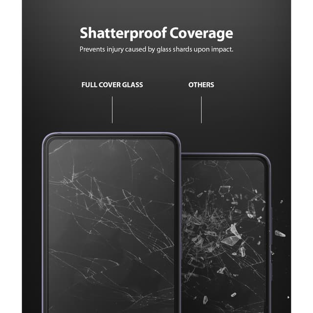 Ringke Compatible with Samsung Galaxy A72 Tempered Glass Screen Protector Invisible Defender Full Coverage Case Friendly Screen Guard for Galaxy A72 5G / 4G - Black - Black