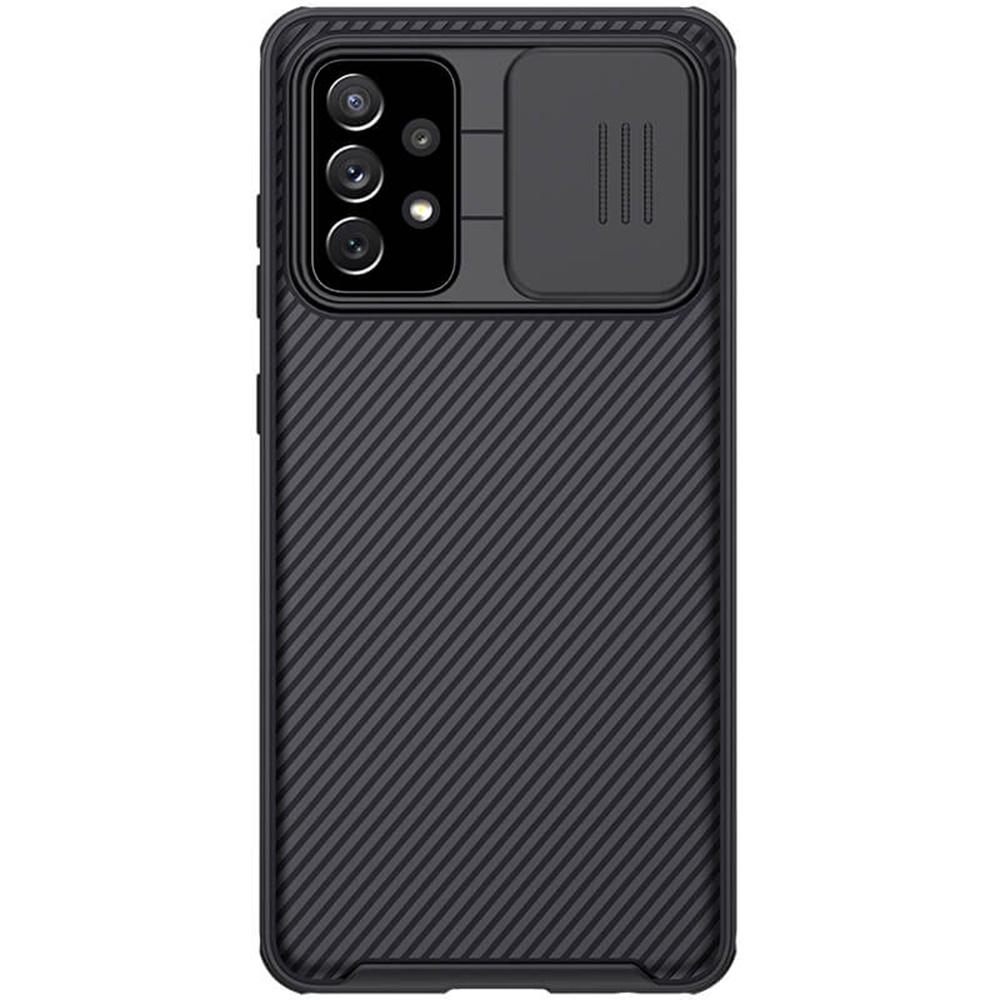 Nillkin Case Compatible with Galaxy A72 5G Cover, Hard CamShield with Camera Slide Protective Cover Drop Protection Cover [Built-in Lens Protector][ Designed Case for Samsung Galaxy A72 5G ] - Black - Black