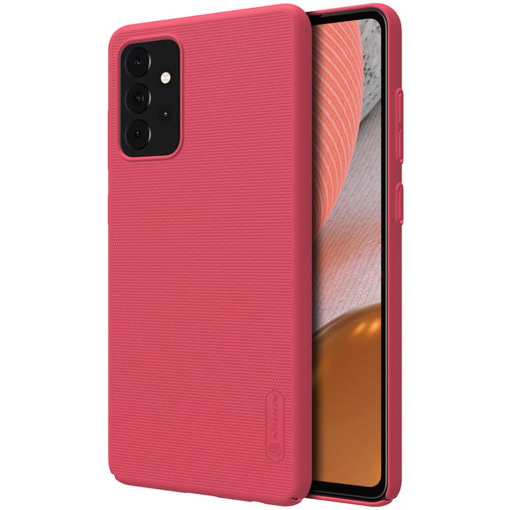 Nillkin Cover Compatible with Samsung Galaxy A72 5G Case Super Frosted Shield Hard Phone Cover [ Slim Fit ] [ Designed Case for Galaxy A72 5G ] - Red - Red
