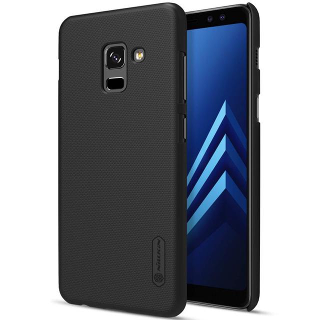 Nillkin Cover Compatible with Samsung Galaxy A8 Plus (2018) Case Super Frosted Shield Hard Phone Cover [ Slim Fit ] [ Designed Case for Galaxy A8 Plus (2018) ] - Black - Black