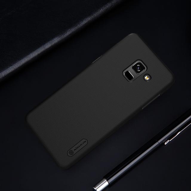 كفر موبايل Nillkin Cover Compatible with Samsung Galaxy A8 Plus (2018) Case Super Frosted Shield Hard Phone Cover [ Slim Fit ] - Black - SW1hZ2U6MTIyMzc2