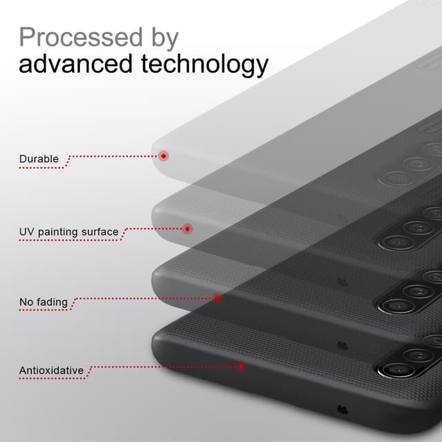 Nillkin Galaxy A90 5G Case Mobile Cover Super Frosted Shield Hard Phone Cover with Stand [ Slim Fit ] [ Designed Case for Samsung Galaxy A90 5G ] - Black - Black