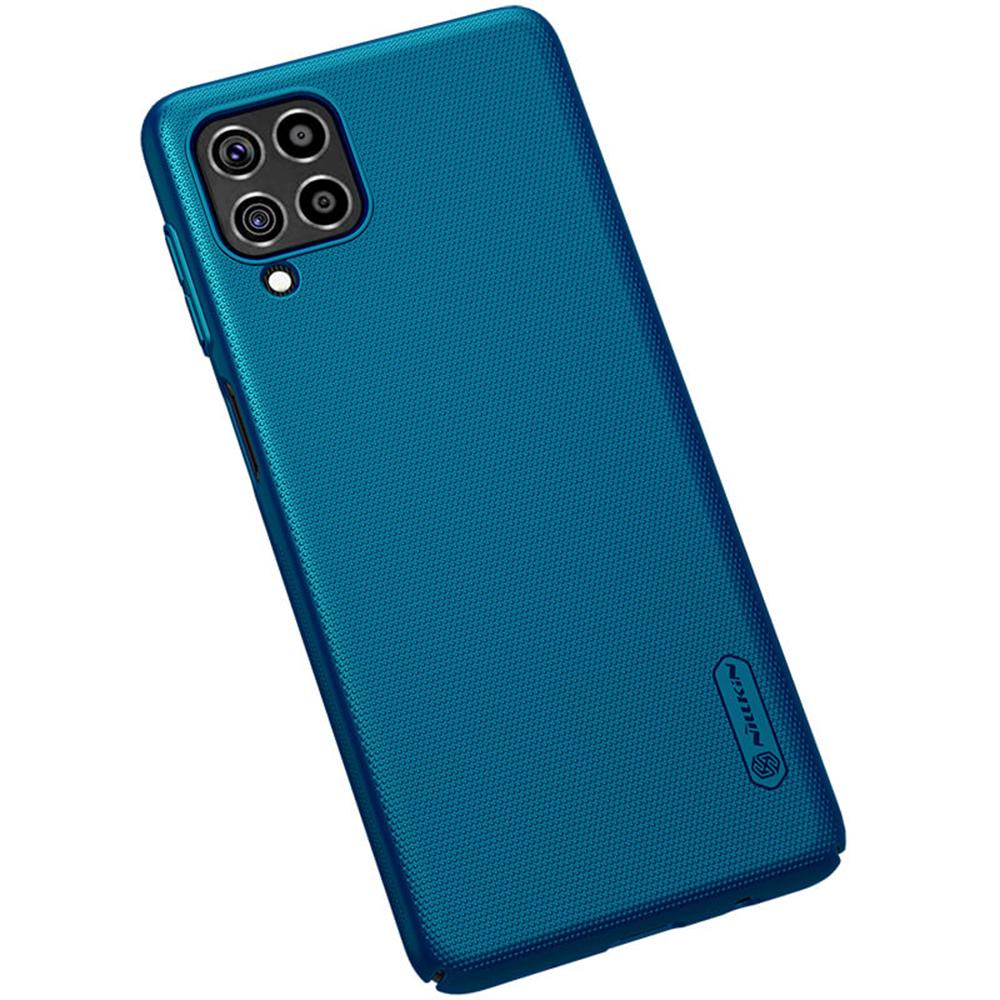 كفر موبايل Nillkin Cover Compatible with Samsung Galaxy F62 / M62 Case Super Frosted Shield Hard Phone Cover [ Slim Fit ]  - Blue