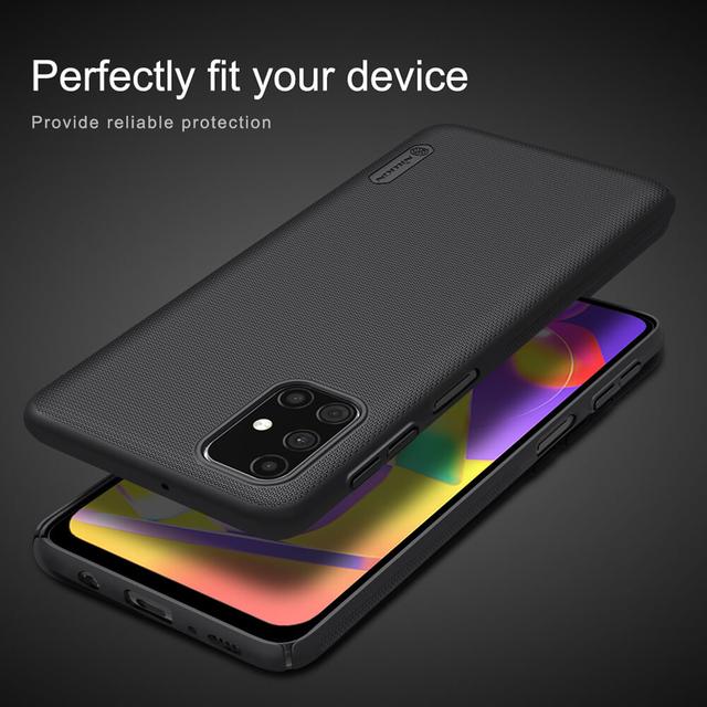 كفر موبايل Nillkin Cover Compatible with Samsung Galaxy M31s Case Super Frosted Shield Hard Phone Cover with Stand [ Slim Fit ]  - Black - SW1hZ2U6MTIyMjA3