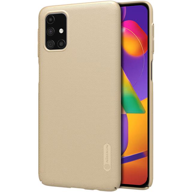 Nillkin Cover Compatible with Samsung Galaxy M31S Case Super Frosted Shield Hard Phone Cover [ Slim Fit ] [ Designed Case for Galaxy M31S ] - Gold - Gold - SW1hZ2U6MTIyMjMz