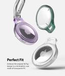 Ringke Rinkge Slim Case Compatible with Apple Airtag Cover Transparent Lightweight With Carabiner Keychain for keys, Accessories, Earbuds, Pet Collars [4 Pack] - Assorted Color - Multicolor - SW1hZ2U6MTI4NDYx