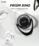 Ringke Prism Ring (Multi-Angle), Finger Ring Phone Holder Stand Attachable Full 360 Adjustable Rotation Grip Universal Smartphone Loop Kickstand for iPhone, For Galaxy Phone -[1 Clear 1 Smoke Black] - Clear, Smoke Black