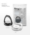 Ringke Prism Ring (Multi-Angle), Finger Ring Phone Holder Stand Attachable Full 360 Adjustable Rotation Grip Universal Smartphone Loop Kickstand for iPhone, For Galaxy Phone -[1 Clear 1 Smoke Black] - Clear, Smoke Black
