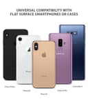 Ringke Prism Ring (Multi-Angle), Finger Ring Phone Holder Stand Attachable Full 360 Adjustable Rotation Grip Universal Smartphone Loop Kickstand for iPhone, For Galaxy Phone -[1 Clear 1 Smoke Black] - Clear, Smoke Black