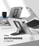 Ringke Outstanding Universal Tablet Stand Spring-Action Kickstand Multi Angle Adhesive Attachment for iPad Tablets, E-Reader, and More - Dark Grey - Dark Grey