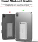 Ringke Outstanding Universal Tablet Stand Spring-Action Kickstand Multi Angle Adhesive Attachment for iPad Tablets, E-Reader, and More - Dark Grey - Dark Grey