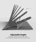 Ringke Outstanding Universal Tablet Stand Spring-Action Kickstand Multi Angle Adhesive Attachment for iPad Tablets, E-Reader, and More - Dark Grey - Dark Grey