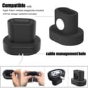 O Ozone Charging Stand Dock Station Holder with Charging Hole Compatible for Airpods / Compatible for Airpods Pro, Dock for Apple Watch Series 5 / Series 4 / Series 3 Soft Silicone Stand - Black - Black