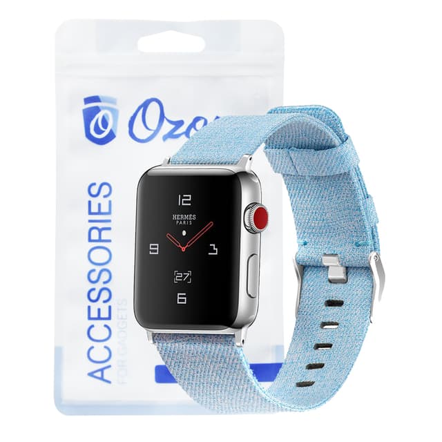 O Ozone Strap For Apple Watch 38mm / 40mm Replacement Band Nylon Woven Watch Strap For Series 4 / 3 / 2 / 1 With Classic Buckle Adjustment - Light Blue - Light Blue