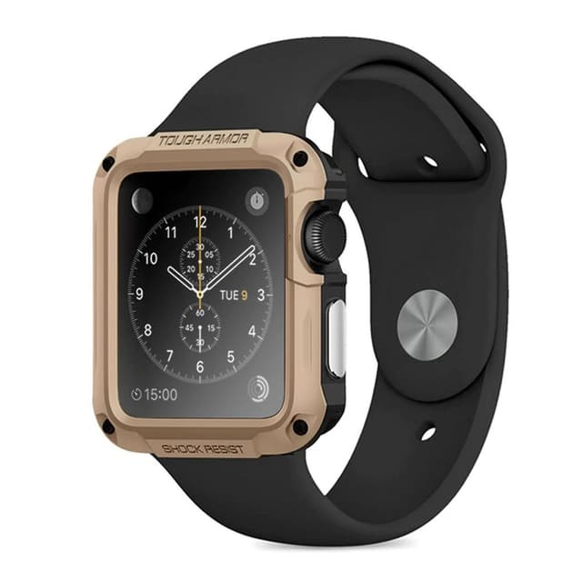 O Ozone Shock-Proof Design Case Compatible with Apple Watch 40mm Series 6 / Series 5 / Series 4 / Watch SE Shell Cover Full Protective Hard PC with TPU Cover - Gold - Gold - 81359