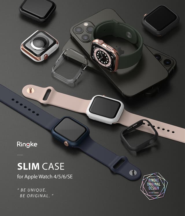 Ringke Slim Case Compatible with Apple Watch 44mm Series 6 / Series 5 / 4 / SE 44mm [2 Pack] PC Cover Durable Snap-On Installation Full Coverage Case - Clear - Clear