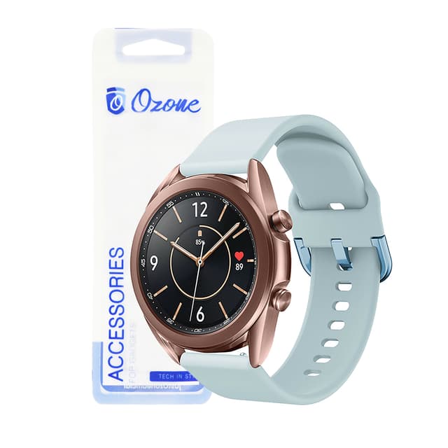 O Ozone Silicone Strap Compatible with Galaxy Watch 3 45mm / Galaxy Watch 46mm / Gear S3 Frontier / Classic / Huawei Watch GT 2 46mm Adjustable Soft Replacement Band For Men & Women - Blue - Baby Blue