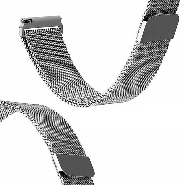 O Ozone Wristband Strap Compatible with Galaxy Watch 3 45mm / Galaxy Watch 46mm / Gear S3 Frontier / Classic / Huawei Watch GT 2 46mm Replacement Band Mesh Milanese Loop Magnetic Wristband - Silver - Silver