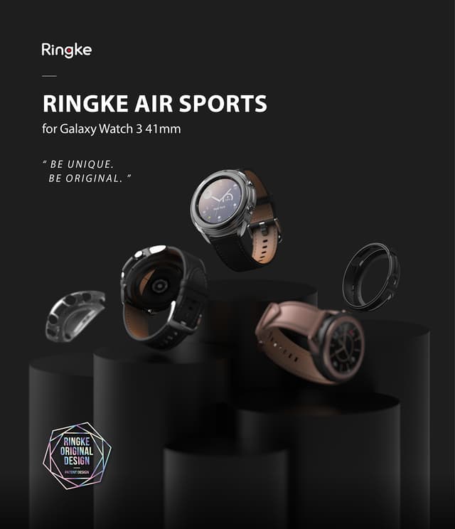 Ringke Air Sport Series Compatible with Samsung Galaxy Watch 3 Case Lightweight Slim Cover [ PowerShare Compatible ] [ Designed Case for Galaxy Watch 3 41mm ] - Matte Clear - Matte Clear