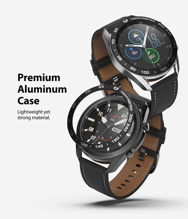 اطار حماية للساعة  Ringke  - Bezel Styling for Galaxy Watch 3 45mm Black - SW1hZ2U6MTMzMTc1