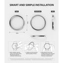 Ringke Bezel Styling Ring Cover for Galaxy Watch Active 2 Bezel Ring 40mm Smartwatch Adhesive Cover Anti Scratch Aluminium Protection - Silver - Silver