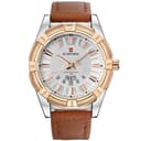 ساعة اليد الرجالية المضادة للماء 9118 Analog leather Men's Waterproof Sport Watch - Naviforce