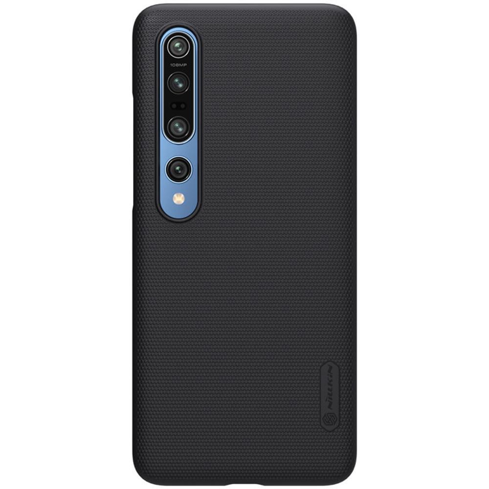 Nillkin Cover Compatible with Xiaomi Mi 10 Case Super Frosted Shield Hard Phone Cover [ Slim Fit ] [ Designed Case for Xiaomi Mi 10 ] - Black - Black