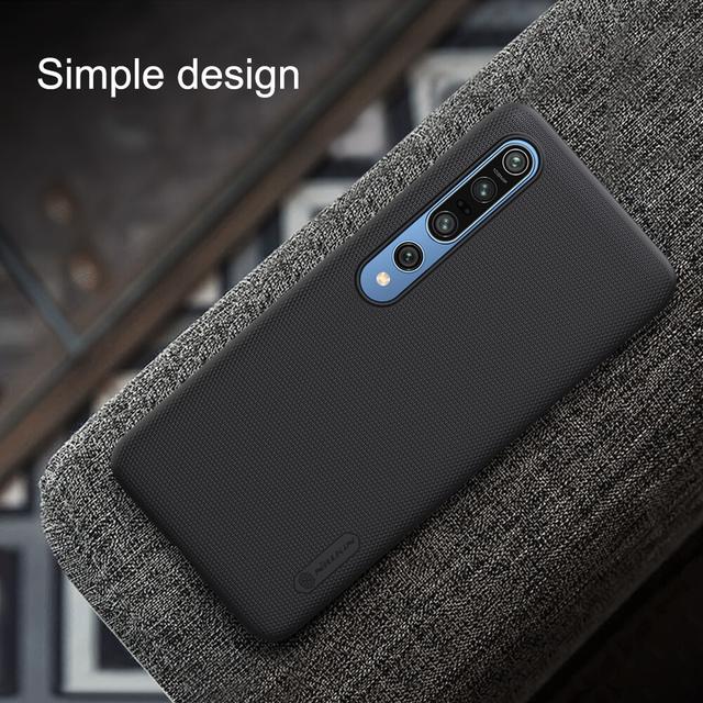 Nillkin Cover Compatible with Xiaomi Mi 10 Case Super Frosted Shield Hard Phone Cover [ Slim Fit ] [ Designed Case for Xiaomi Mi 10 ] - Black - Black - SW1hZ2U6MTIxNTcx