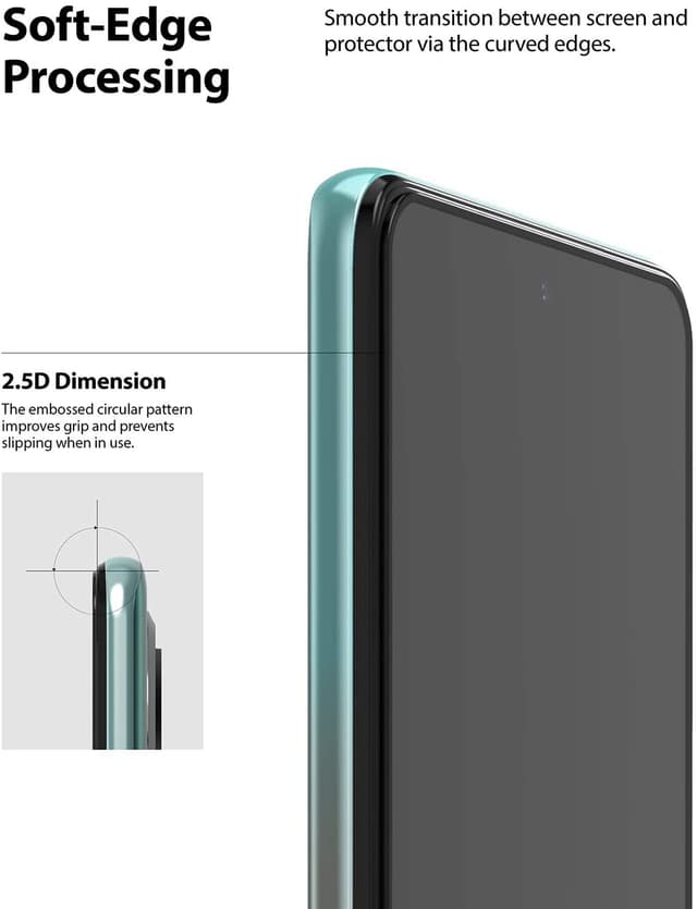 Ringke Compatible with Xiaomi Mi 10i 5G / Mi 10T Lite 5G Tempered Glass Screen Protector Invisible Defender Full Coverage Case Friendly [ Deisgned Screen Guard for Xiaomi Mi 10i 5G / Mi 10T Lite 5G ] - Black - Black