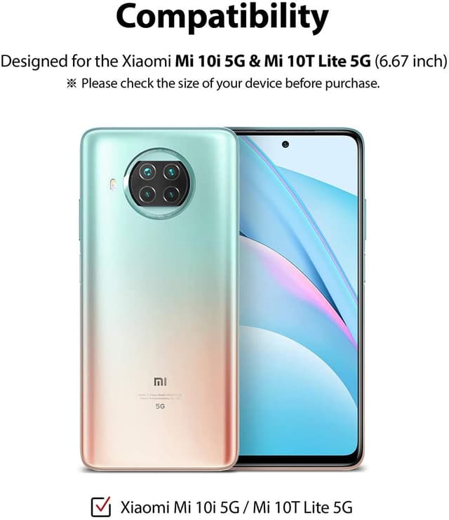 Ringke Compatible with Xiaomi Mi 10i 5G / Mi 10T Lite 5G Tempered Glass Screen Protector Invisible Defender Full Coverage Case Friendly [ Deisgned Screen Guard for Xiaomi Mi 10i 5G / Mi 10T Lite 5G ] - Black - Black
