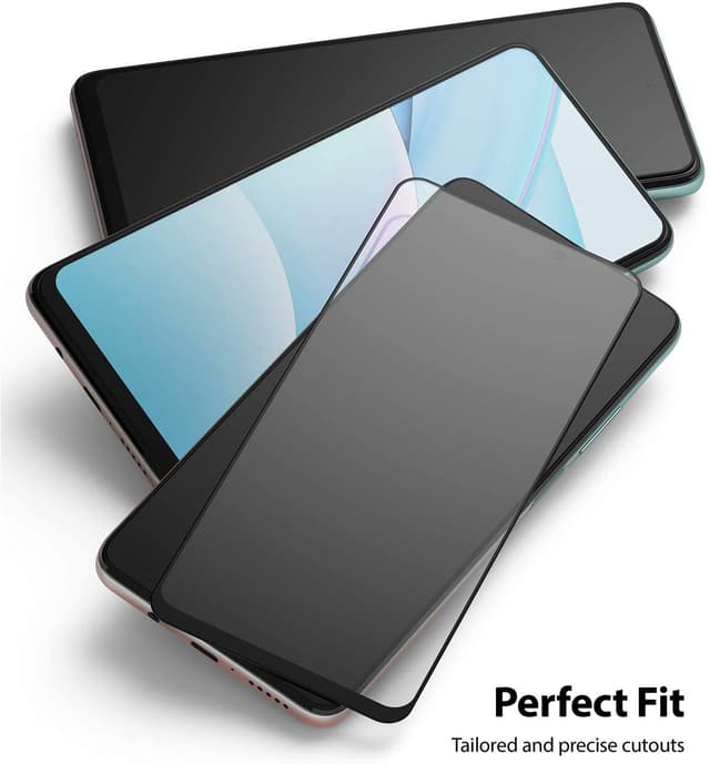 Ringke Compatible with Xiaomi Mi 10i 5G / Mi 10T Lite 5G Tempered Glass Screen Protector Invisible Defender Full Coverage Case Friendly [ Deisgned Screen Guard for Xiaomi Mi 10i 5G / Mi 10T Lite 5G ] - Black - Black