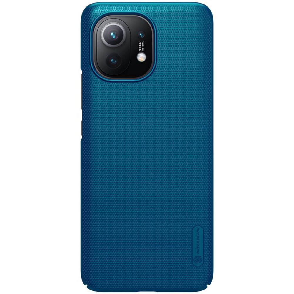 كفر موبايل Nillkin Cover Compatible with Xiaomi Mi 11 5G Case Super Frosted Shield Hard Phone Cover [ Slim Fit ]  - Blue