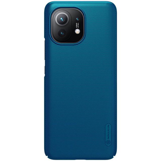 كفر موبايل Nillkin Cover Compatible with Xiaomi Mi 11 5G Case Super Frosted Shield Hard Phone Cover [ Slim Fit ]  - Blue - SW1hZ2U6MTIxNzU0