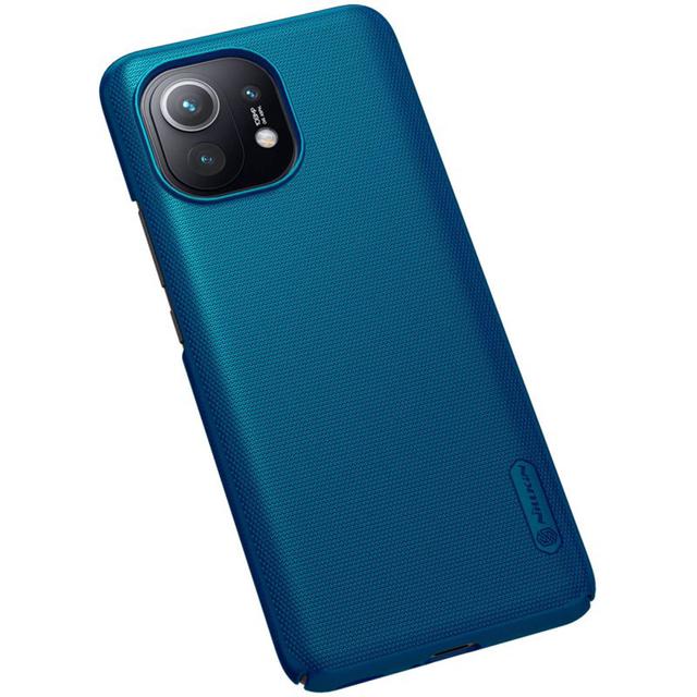 كفر موبايل Nillkin Cover Compatible with Xiaomi Mi 11 5G Case Super Frosted Shield Hard Phone Cover [ Slim Fit ]  - Blue - SW1hZ2U6MTIxNzYw