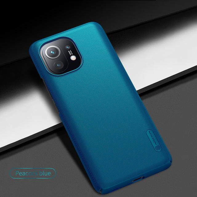 كفر موبايل Nillkin Cover Compatible with Xiaomi Mi 11 5G Case Super Frosted Shield Hard Phone Cover [ Slim Fit ]  - Blue - SW1hZ2U6MTIxNzY3