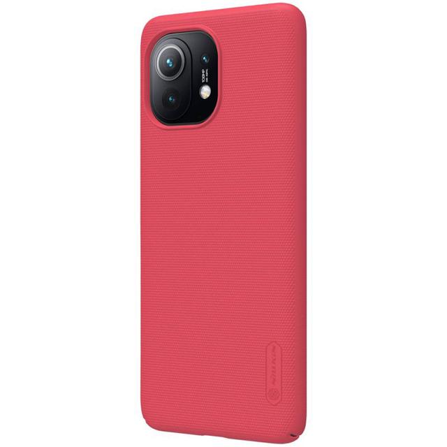 كفر موبايل Nillkin Cover Compatible with Xiaomi Mi 11 5G Case Super Frosted Shield Hard Phone Cover [ Slim Fit ]  - Red - SW1hZ2U6MTIxNjA1