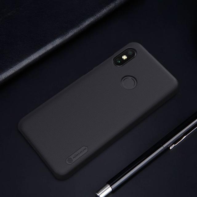 Nillkin Cover Compatible with Xiaomi Mi A2 Lite Case Super Frosted Shield Hard Phone Cover [ Slim Fit ] [ Designed Case for Xiaomi Mi A2 Lite / Redmi 6 Pro ] - Black - Black