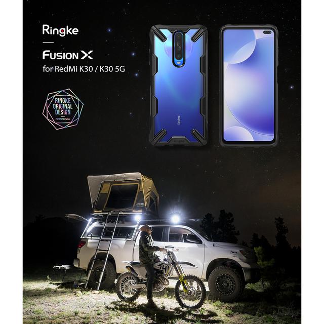 Ringke Case for Xiaomi K30 / K30 5G / Poco X2 Hard Back Cover Fusion-X Ergonomic Transparent Shock Absorption TPU Bumper ( Compatible with Xiaomi K30 / K30 5G / Poco X2 ) - Black - Black - SW1hZ2U6MTI3OTI1