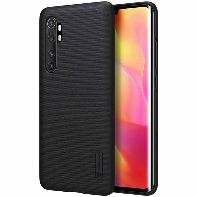 كفر موبايل Nillkin Xiaomi Mi Note 10 Lite Case Mobile Cover Super Frosted Shield Hard Phone Cover with Stand [ Slim Fit ] - Black - SW1hZ2U6MTIyMDI1