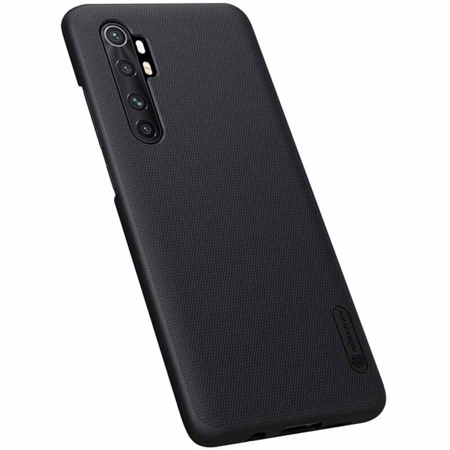 كفر موبايل Nillkin Xiaomi Mi Note 10 Lite Case Mobile Cover Super Frosted Shield Hard Phone Cover with Stand [ Slim Fit ] - Black - SW1hZ2U6MTIyMDI3