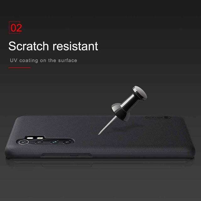 كفر موبايل Nillkin Xiaomi Mi Note 10 Lite Case Mobile Cover Super Frosted Shield Hard Phone Cover with Stand [ Slim Fit ] - Black - SW1hZ2U6MTIyMDMz
