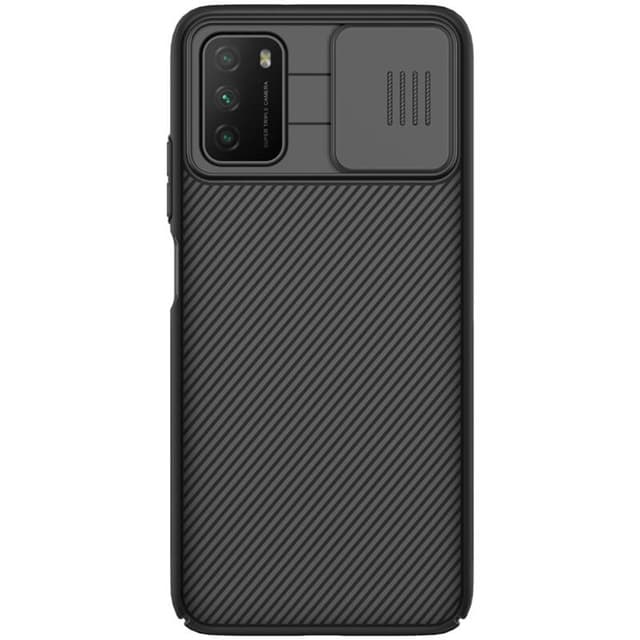 Nillkin Case for Xiaomi Poco M3 Cover Hard CamShield with Camera Slide Protective Cover [ Perfect Design Compatible with Xiaomi Poco M3 ] - Black - Black