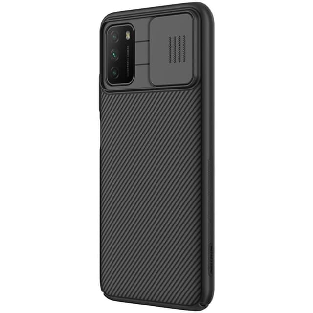 Nillkin Case for Xiaomi Poco M3 Cover Hard CamShield with Camera Slide Protective Cover [ Perfect Design Compatible with Xiaomi Poco M3 ] - Black - Black