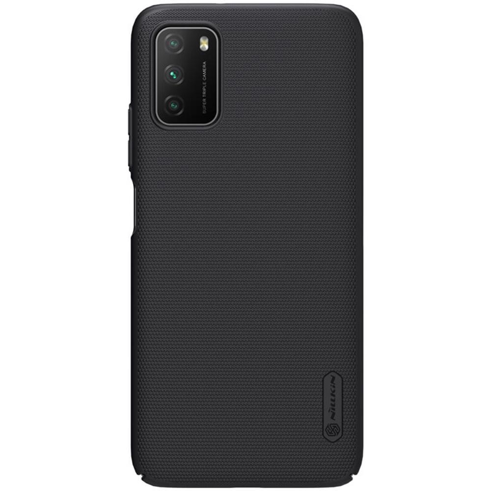 Nillkin Cover Compatible with Xiaomi Poco M3 Case Super Frosted Shield Hard Phone Cover [ Slim Fit ] [ Designed Case for Xiaomi Poco M3 ] - Black - Black