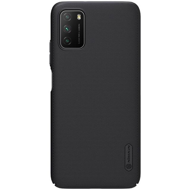 Nillkin Cover Compatible with Xiaomi Poco M3 Case Super Frosted Shield Hard Phone Cover [ Slim Fit ] [ Designed Case for Xiaomi Poco M3 ] - Black - Black - SW1hZ2U6MTIxNjg2
